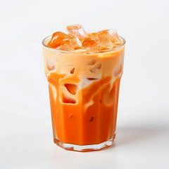 Refreshing iced Thai milk tea